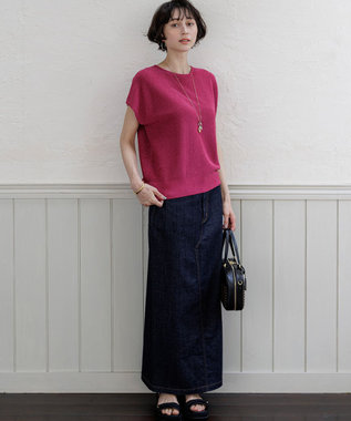 23区 23区DENIM Iライン デニムスカート ネイビー系