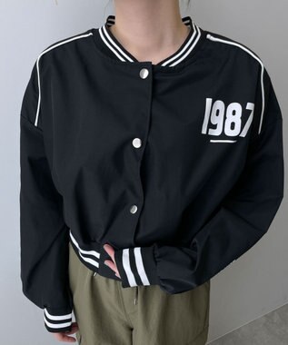 WEGO ラインカラーブルゾン ブラック