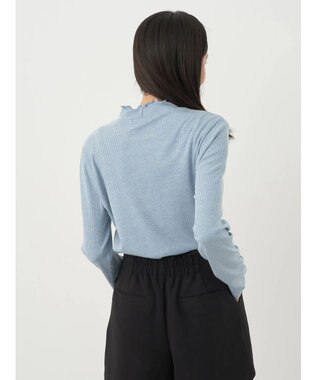 earth music&ecology ラメテレコハイネックプルオーバー Sax