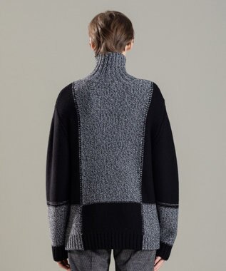 JOSEPH HOMME メリノブロック　ニット ブラック系