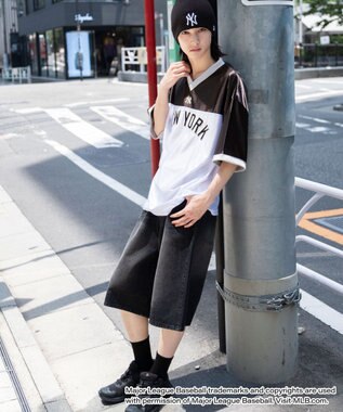 WEGO 【ユニセックス着用ITEM】別注MLBメッシュゲームグラフィックT（SS） ブラックその他