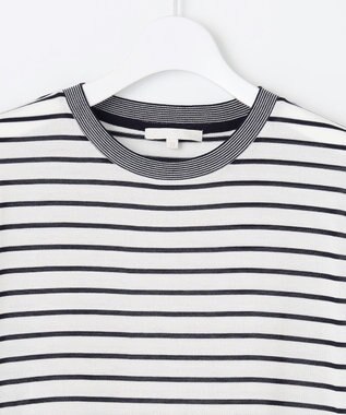 自由区 L 【WEB限定・洗える】ニットソーボーダー トップス ネイビー×オフ