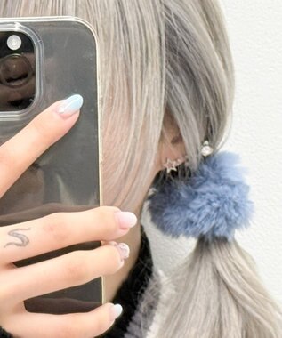 WEGO L2Pファーヘアゴム ブルー