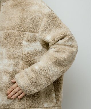 Green Parks スタンドボアジャケット Beige