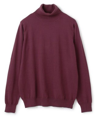 UNFILO MENS 【男女兼用】ライトウォームタートルネックニット ボルドー