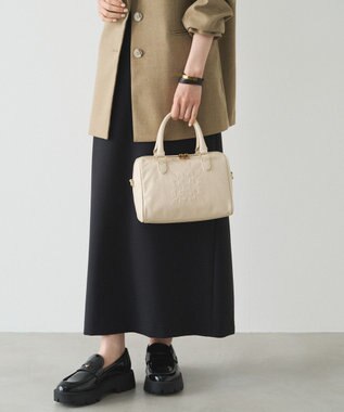 russet 《composition》レザー2WAYミニボストンバッグ(CE-1684) Ivory