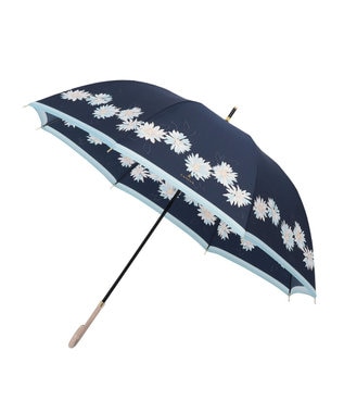 雨傘】ランバン オン ブルー (LANVIN en Bleu) 花柄 プリント 長傘 