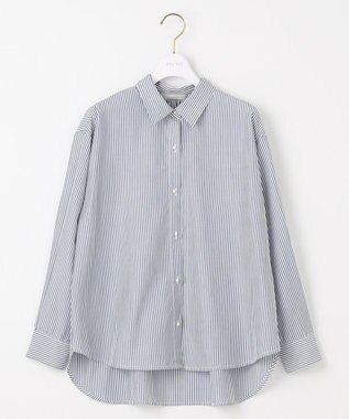 ANY SIS 【UVケア】イージーケアストライプ シャツ ブルーストライプ