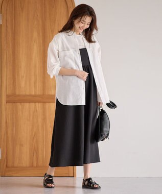 ANY L コットンリネンシャツ オフ