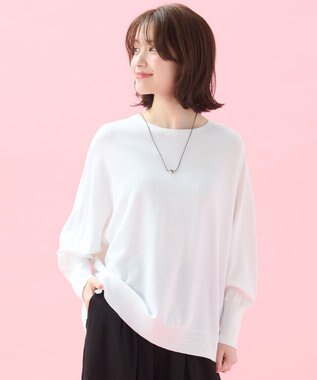 ANY 【洗濯機可/UVカット/接触冷感】クールタッチボクシーニット オフ