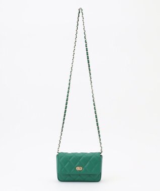 23区 キルティング 2WAYミニ バッグ ダークグリーン系