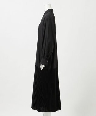 23区 S 【GOLD LABEL】トリアセテートオーガンジー プリーツワンピース ブラック系