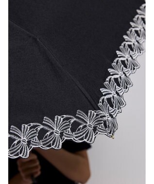 TOCCA 【晴雨兼用】DANCING RIBBON UMBRELLA 折り畳み傘 収納バッグ付き ブラック系