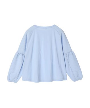 Green Parks 袖ポコポコドッキングカットプルオーバー Light Blue