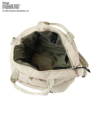 Green Parks ■ＰＥＡＮＵＴＳ　キルティングトートＬ Light Beige