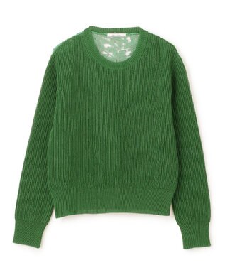 BEIGE， 【S-size】GARDENIA / クルーネックニット Pine Green