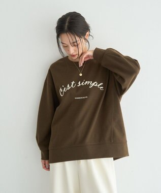 YECCA VECCA 起毛ロゴプルオーバー Brown