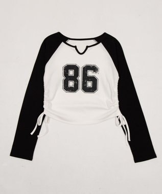 WEGO サイドドロストキーネックロンT ブラック