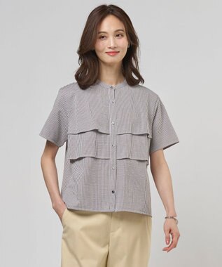 J.PRESS LADIES 【一枚で着映え】サッカージャージー バンドカラー カットソー