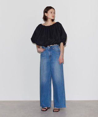 NAVE 【Nave　洗える】デニム ワイドパンツ スカイブルー系