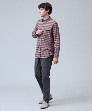 J.PRESS MEN テンセルミックスコットンネルシャツ / B.D. グレー系3