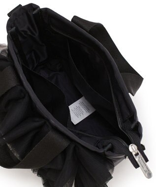 LeSportsac RUFFLE MINI N/S TOTE/ブラックレースラッフル ブラックレースラッフル