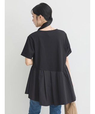 earth music&ecology 異素材チュニックカットソー Black