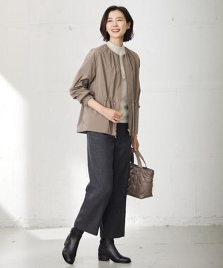 J.PRESS LADIES 【2way】ボンディングキルト バッグ ブラウン系