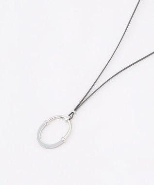 J.PRESS LADIES リバーシブル エポ リング ネックレス ネイビー系