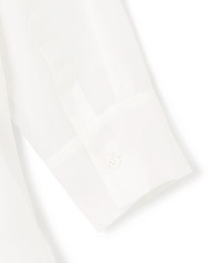 ICB L 【洗える】 PlaXシアーオーガンジー シャツ オフホワイト系