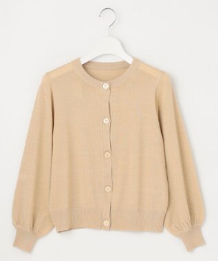 Feroux 【洗える】ラメニットカーディガン ベージュ系