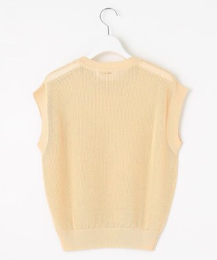 Feroux 【洗える】透かし編みニットトップス アイボリー系