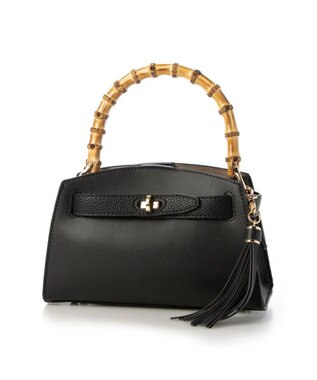 UNBILLION カシュカシュ cachecache / バンブーヒネリミニハンドバッグ ブラック