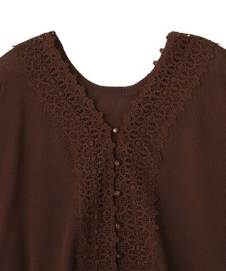 earth music&ecology 【2WAY】レーストリムシアーニットカーディガン Brown