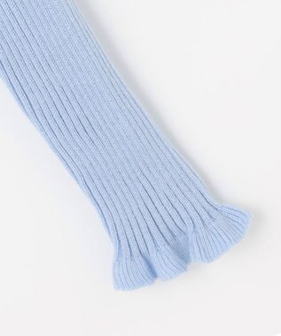 組曲 KIDS 【110-140㎝】フラワードット リブニット サックスブルー