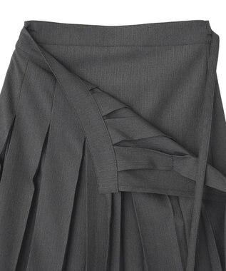 Green Parks ■ＷＩＴＨ　ＫＵＲＵＭＩ．Ｎ　プリーツミディスカート Charcoal Gray