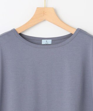 組曲 ハシゴレースフレンチスリーブ カットソー チャコールグレー系