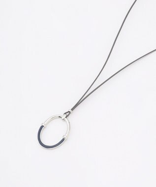 J.PRESS LADIES リバーシブル エポ リング ネックレス ネイビー系