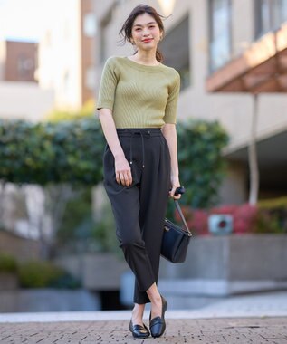 ANY ラメリブニット グリーン