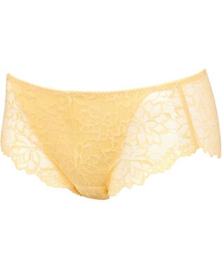 WACOAL サニタリーショーツ 【GOCOCi ゴコチ】 「普通~多い日」に対応 後ろまでしっかりカバー 羽付きナプキン対応 総レース 生理用ショーツ はきこみ丈あさめ レディース PGG198 /ワコール イエロー