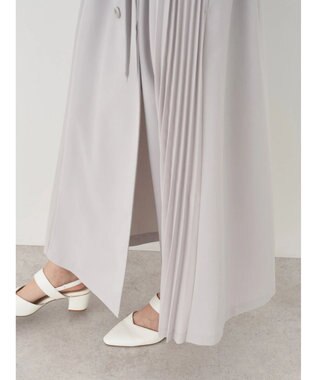 earth music&ecology サイドプリーツジレンチ Gray