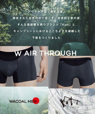 WACOAL MEN WACOAL MEN ＜Koti＞コラボ【ダブルエアスルーパンツ】 ボクサーパンツ 風が通ってムレ軽減。 フロントの快適性 前閉じ 下着 UNITED ARROWS メンズ WT3491 /ワコールメン ブラック