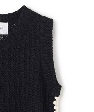 BEIGE， ATACAM / テープヤーン ノースリーブニット Black