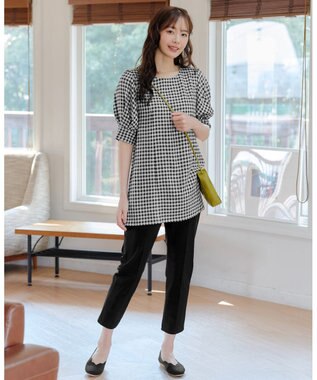 Tiaclasse 【小倉優子さん着用・日本製・洗える】サーラドライ・テーパードパンツ ブラック