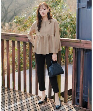 Tiaclasse 【小倉優子さん着用・日本製・洗える】サーラドライ・テーパードパンツ ブラック