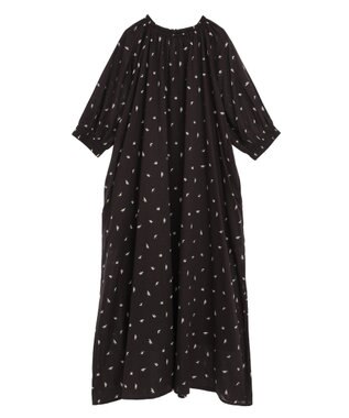 CRAFT STANDARD BOUTIQUE インド綿2WAY綿ボイルギャザーネックワンピース Flower