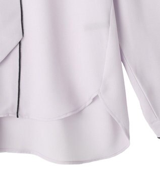 YECCA VECCA 配色ラインボウタイブラウス Lavender