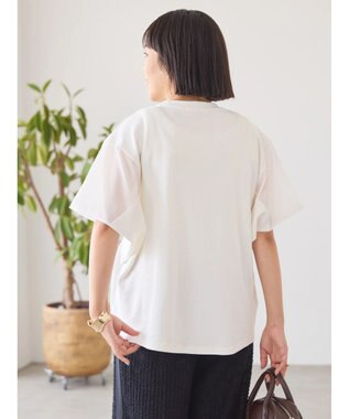 AMERICAN HOLIC 異素材ショルダー切替カットプルオーバー Off White