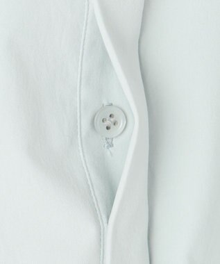 ICB 【洗える】ヴィンテージスパンブロード バンドカラーシャツ アイスグレー系