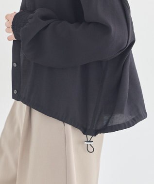 earth music&ecology 【予約】シアーシャツブルゾン ブラック